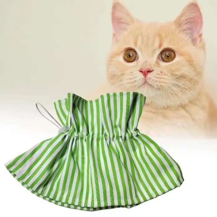 Collier de protection souple pour chat, réglable, anti-morsure, à rayures, avec cordon de serrage anti-léchage, pour animaux de compagnie après chirurgie