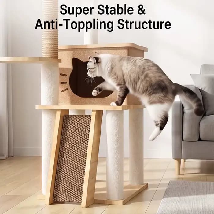 Arbre à chat avec poteaux à gratter