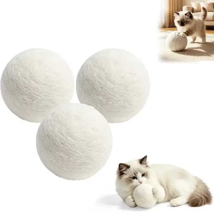 Lot de 3 jouets pour chat en laine