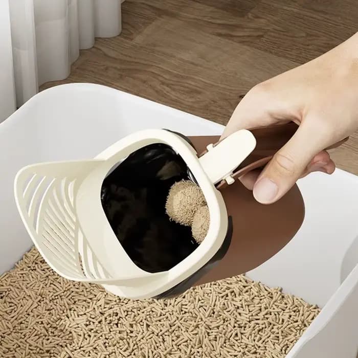 Pelle à litière pour chat avec filtre