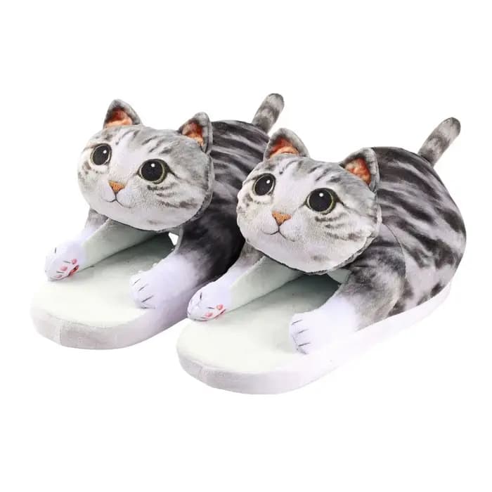 Ragdoll EVA chat étreignant pantoufles semelle épaisse doux en peluche Kitty pantoufles antidérapantes Animal hiver moelleux diapositives chambre