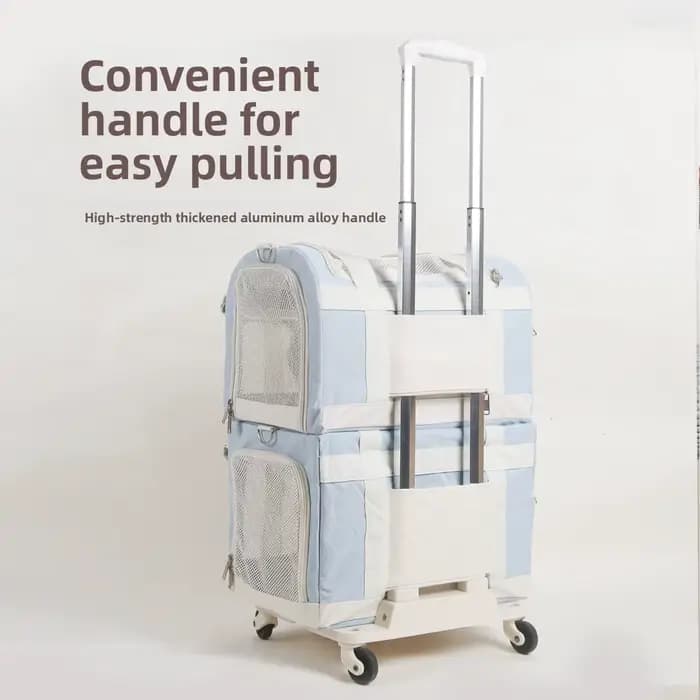 Sac de transport portable double couche pour animaux de compagnie, respirant, pour chat et chien, avec grande capacité, idéal pour les voyages et les sorties en extérieur