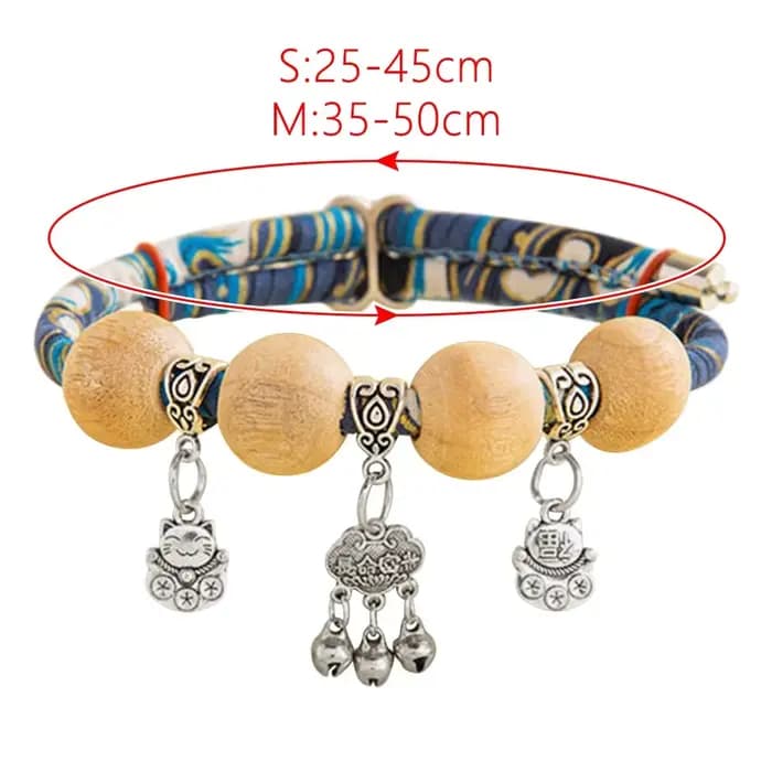Collier anti-insectes naturel en bois de canhre