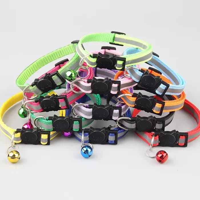 Collier réfléchissant pour chat avec clochette