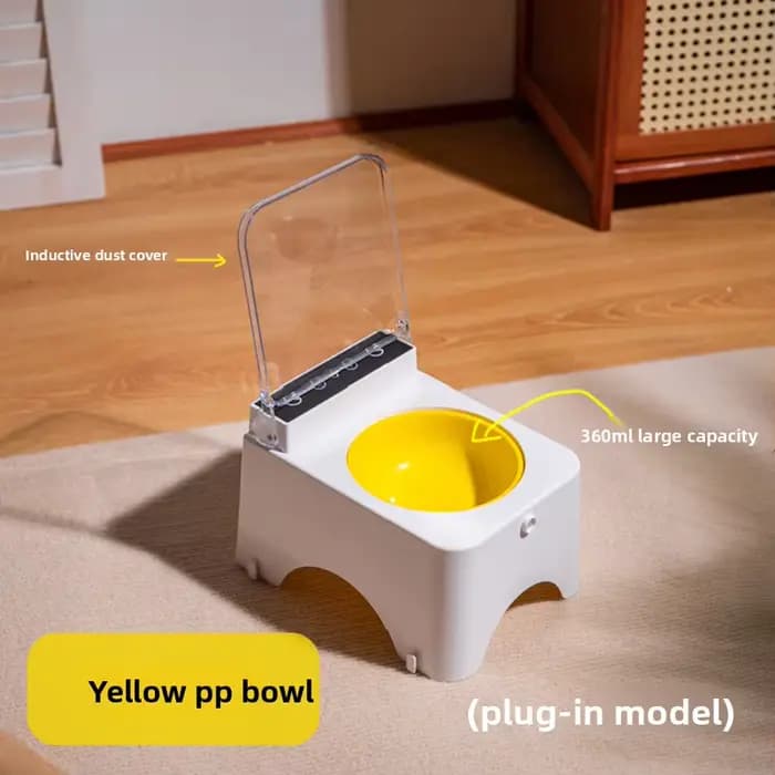 Gamelle Intelligente pour Chat et Chien avec Capteur Infrarouge et Couvercle Automatique Anti-Souris – Distributeur de Nourriture Intelligent
