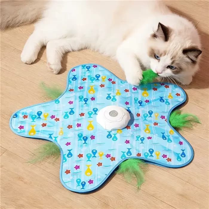 Jouet interactif électrique pour chat : tourne-disque sonore