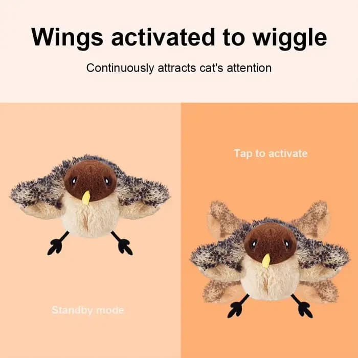 Flappy-Jouet Interactif en Peluche pour Chat et Animal de Compagnie