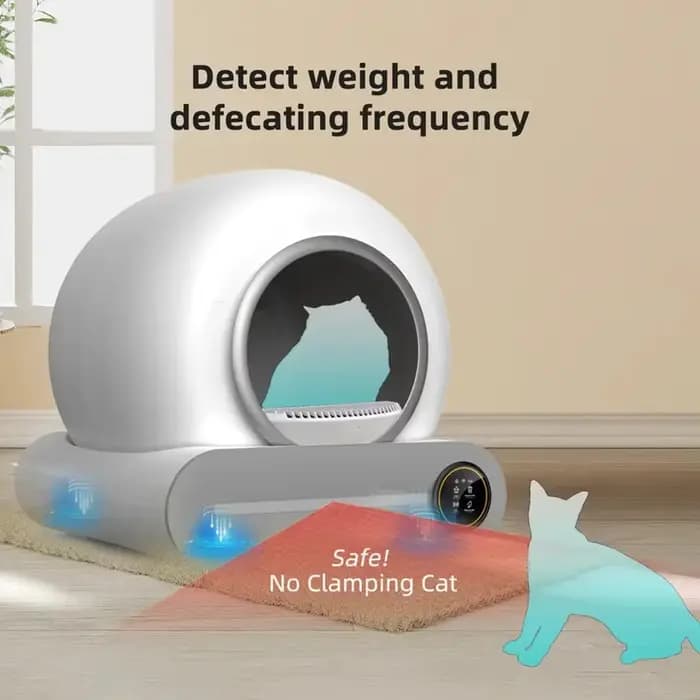 Tonepie 65L bac à litière automatique intelligent pour chat autonettoyant bac