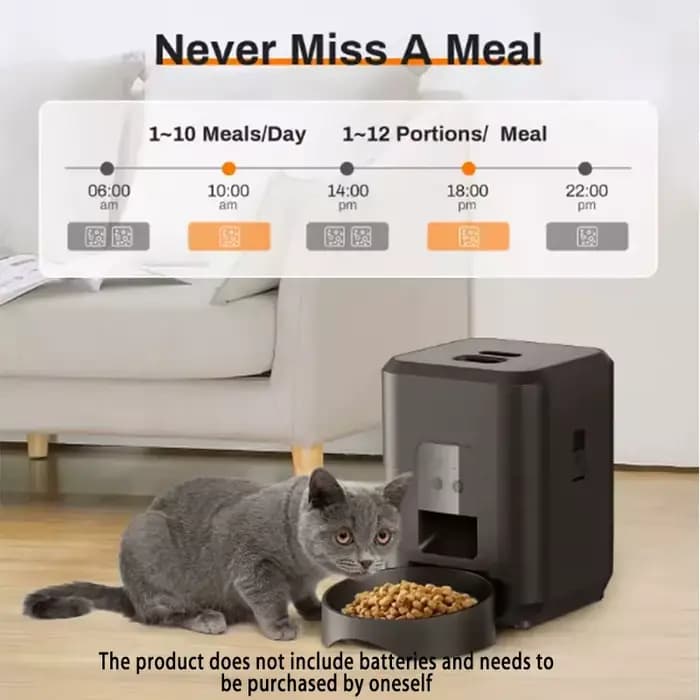 Distributeur d'aliments automatique 2L pour animaux de compagnie