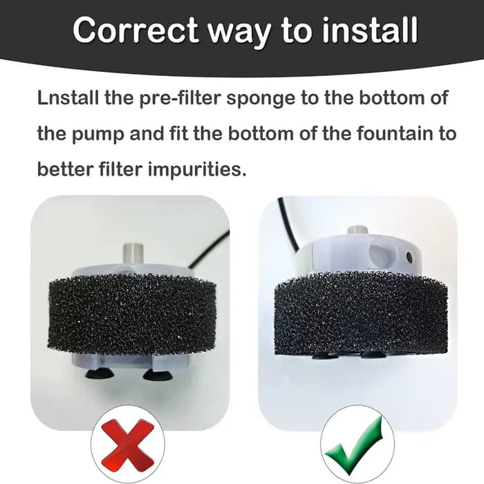1pc pompe à eau pour fontaine pour animaux de compagnie en acier inoxydable distributeur d'eau