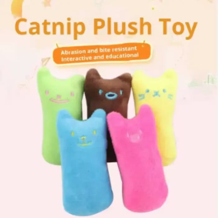Jouet interactif en peluche d'herbe à chat pour chats