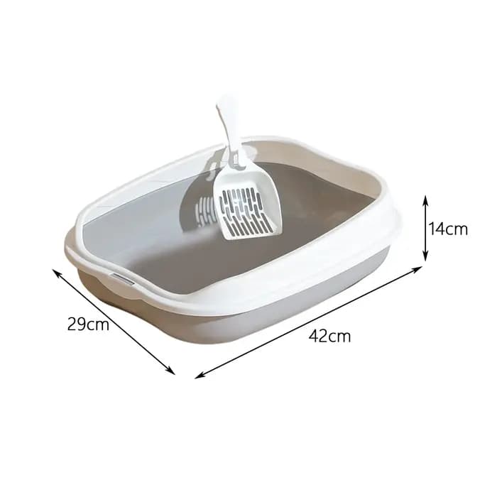 Bac à litière semi-fermé anti-éclaboussures pour chat, grande toilette pour chaton, fournitures de nettoyage, grand bac à excréments pour chat, accessoires pour animaux de compagnie