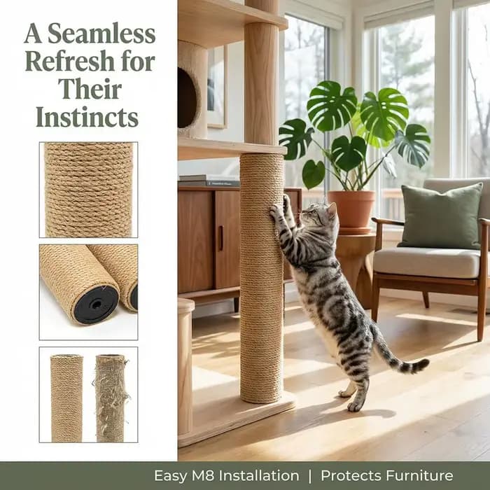 Poteau à gratter pour arbre à chat
