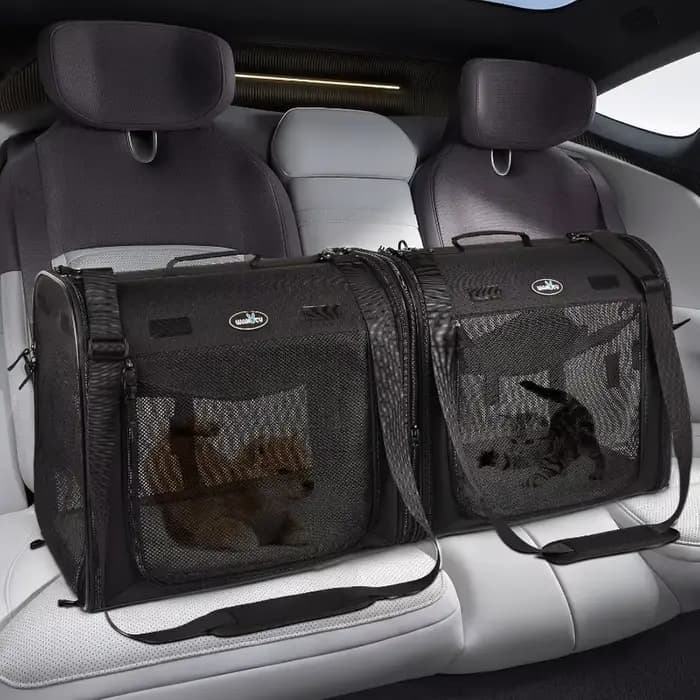 Boîte de transport pliable deux en un pour centre de chat Wakytu.