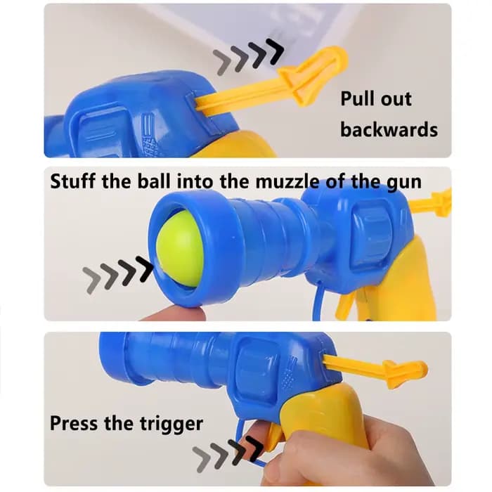 Pistolet de tir à balle en peluche pour chat