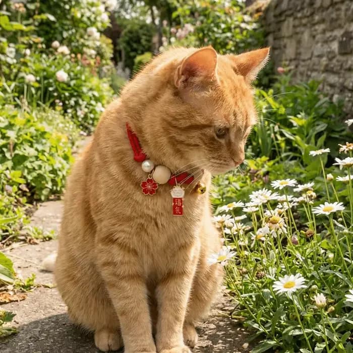 Collier anti-puces réglable pour chat