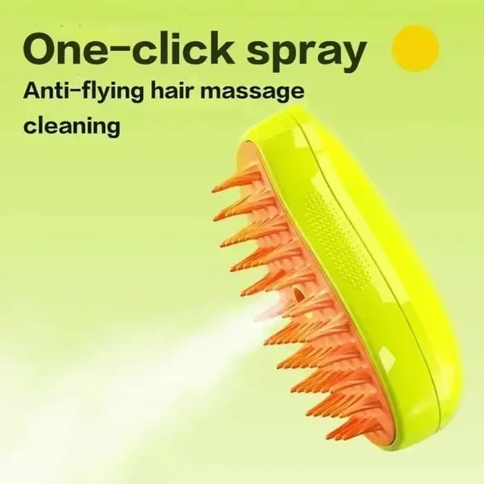 Brosse vapeur électrique 3-en-1 pour chat et chien