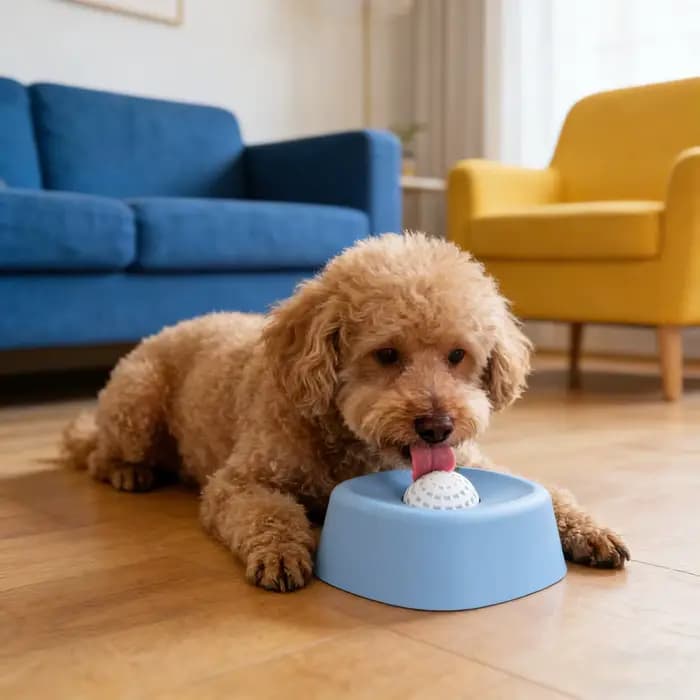 Bol de léchage pour chien à alimentation lente, boule anti-déversement, distributeur de friandises liquides sans désordre pour yaourt, bouillon d'os, jouet d'alimentation pour chiens