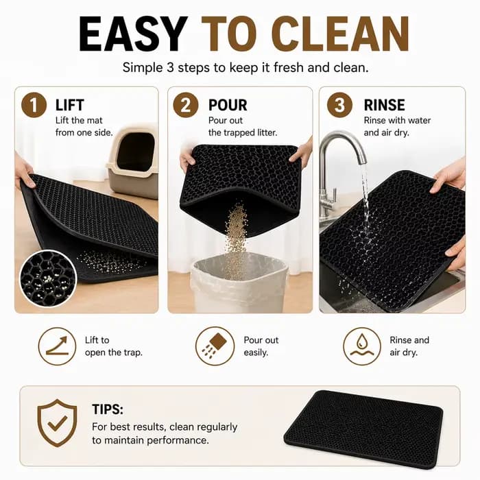 Tapis pour litière de chat