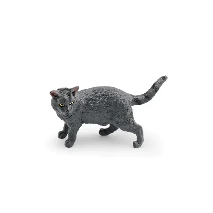  Simulation de chat Chartreux, décor de bureau, mignon chaton bleu français, ornement