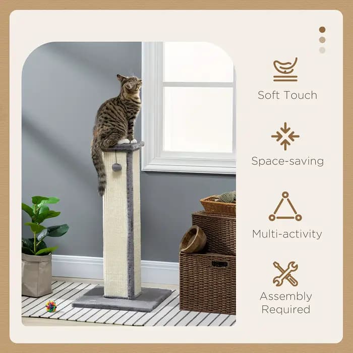 Poste à gratter en Sisal pour chat de 32 pouces de haut