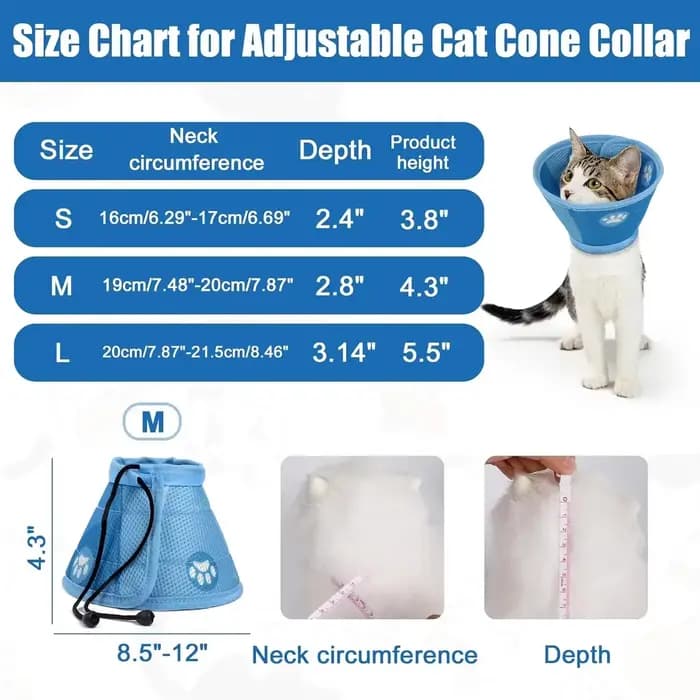Collier Cône Réglable pour Chat et Chien