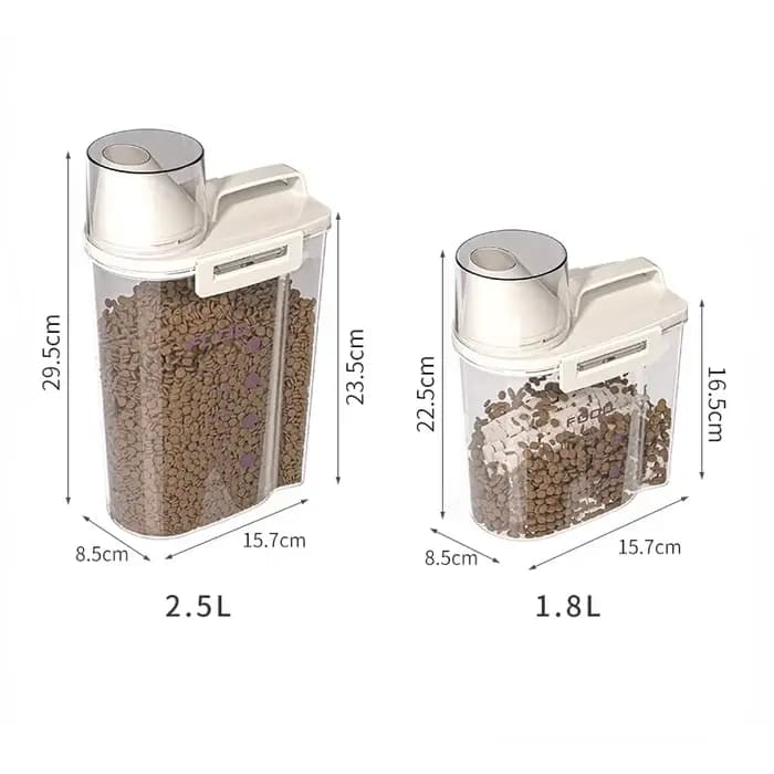Boîte de rangement scellée pour aliments pour animaux de compagnie, conservation sous vide, précieuse, résistante à l'humidité et déshumidifiante, convient aux chiens et aux chats, E27
