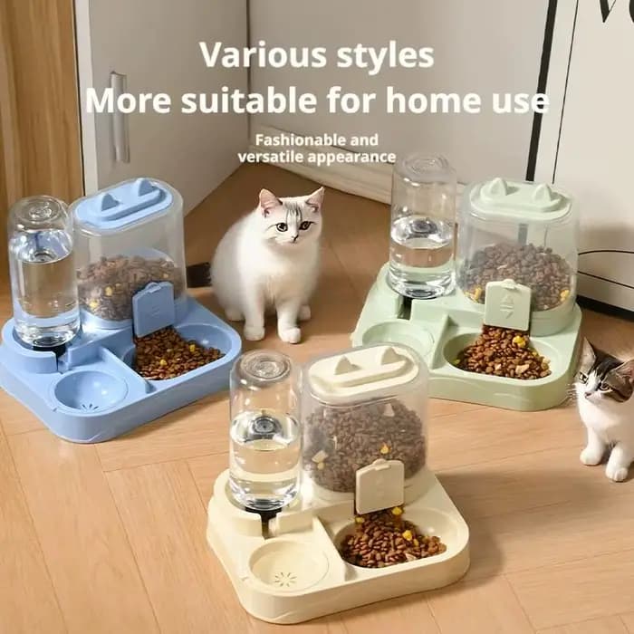 Distributeur automatique d'eau et de nourriture pour chat