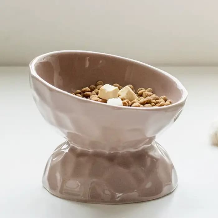 Bol en céramique pour chat, bouche inclinée/plate, bassin d'alimentation multi-usage pour chien, antidérapant, Anti-basculement, mangeoire pour animaux de compagnie, chaton, chiot