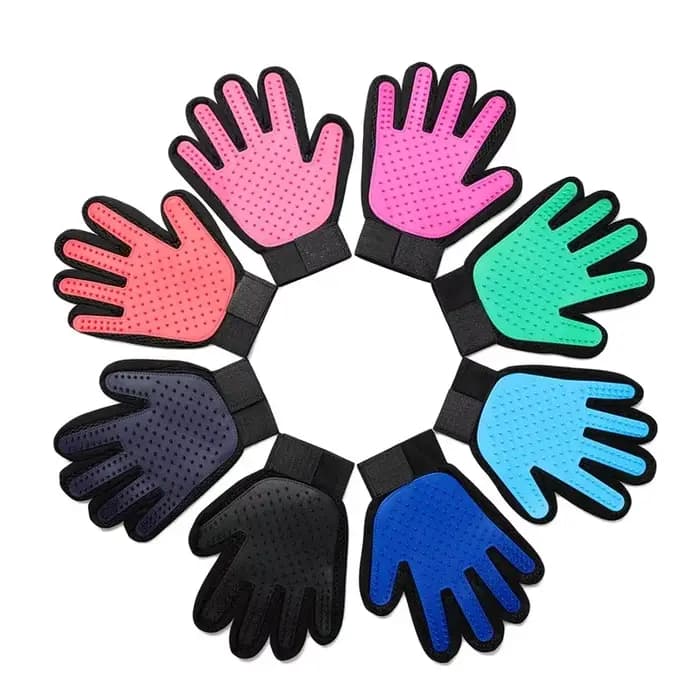 Gants de toilettage en silicone pour animaux de compagnie