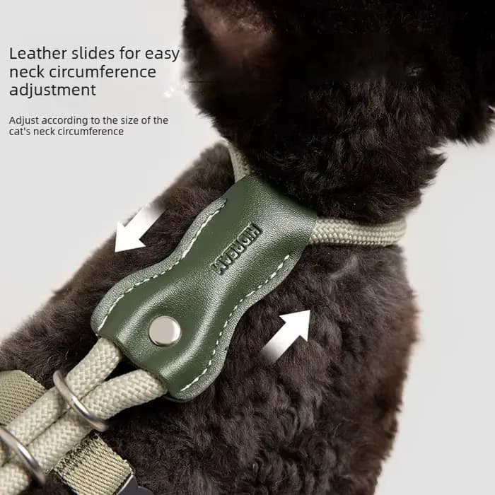 Harnais et laisse pour chat en forme de H réglables