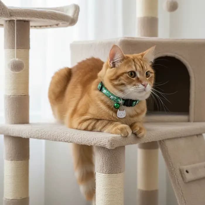 Collier réglable pour chat avec boucle de sécurité à dégagement rapide, motif chat avec pendentif visage de chat et clochette, anti-perte