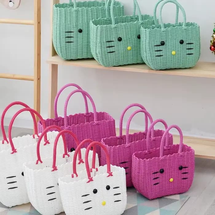 Sac tissé en PVC chat mignon
