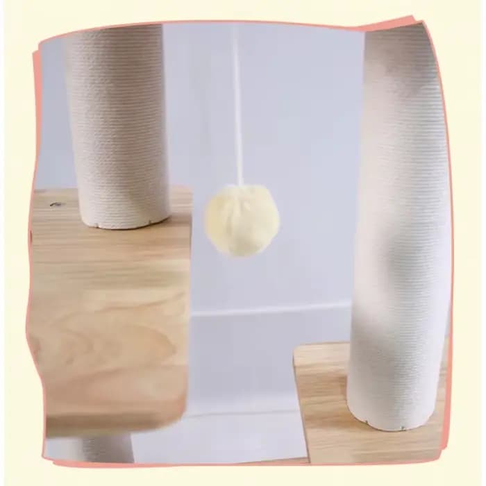Arbres à chat d'angle en bois de luxe avec sisal