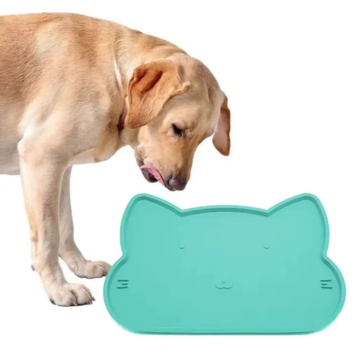 Tapis de gamelle pour animaux de compagnie en silicone durable