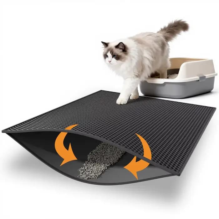 Tapis pour litière de chat