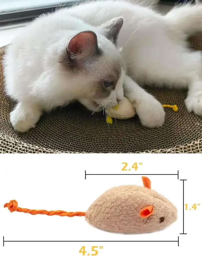 5 pièces hochet chat souris jouets également préfabriqués herbe-aux-chats fausse fourrure