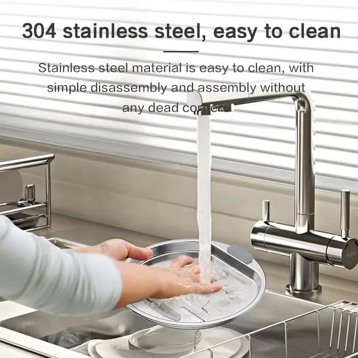 Fontaine à eau pour chats 74oz/2.2L en acier inoxydable