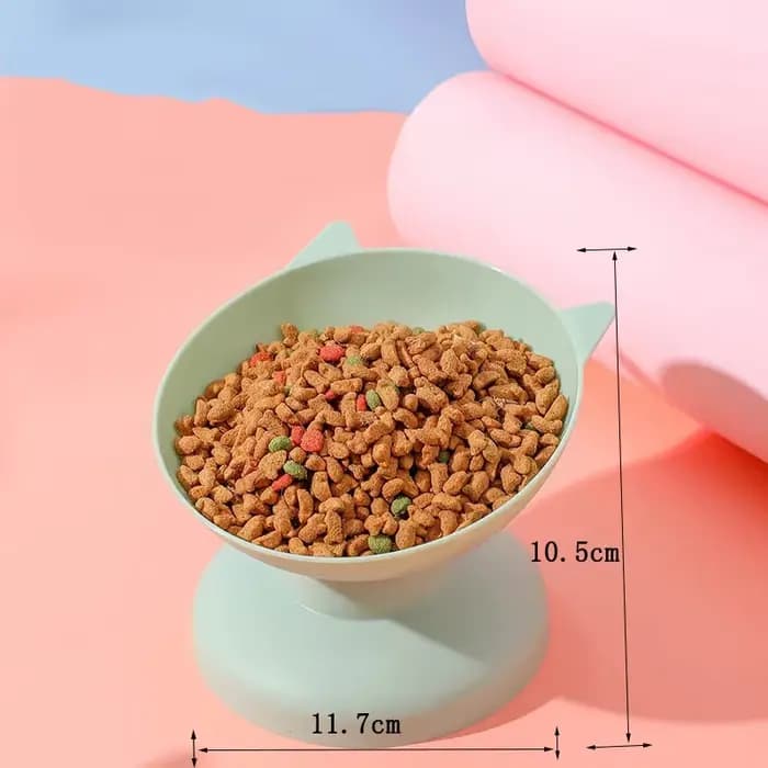 Bol de nourriture pour animaux de compagnie à col haut pour chats et chiens avec protecteur d'inclinaison d'eau plat d'alimentation Anti-basculement