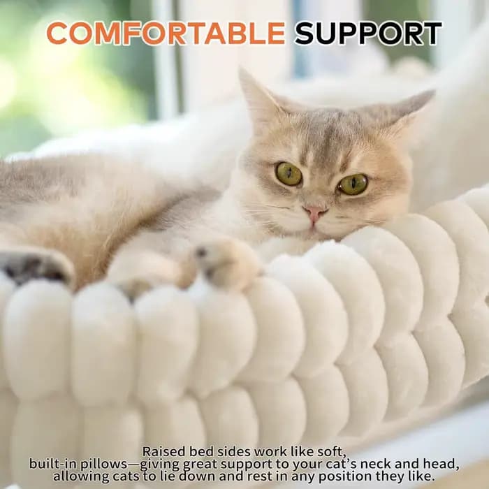 Hamac de fenêtre pour chats d'intérieur avec coussin réversible