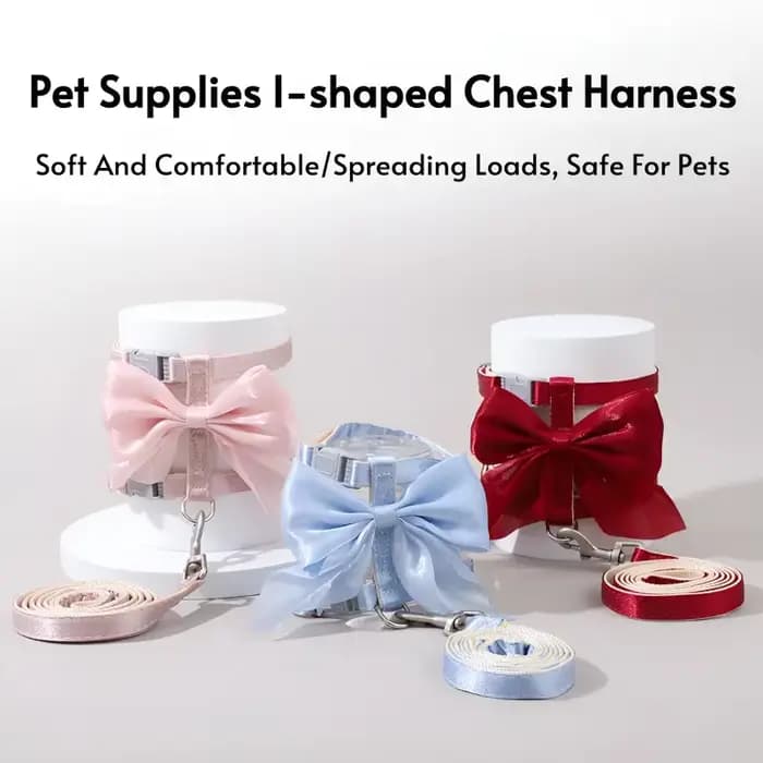 Harnais réglable pour animaux de compagnie avec corde de Traction pour chaton chiot lapin furet mignon chat