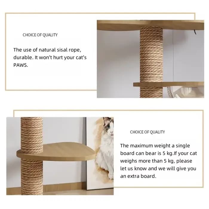 Maison d'arbre réglable pour chat