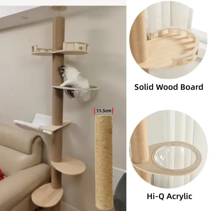 Maison d'arbre réglable pour chat