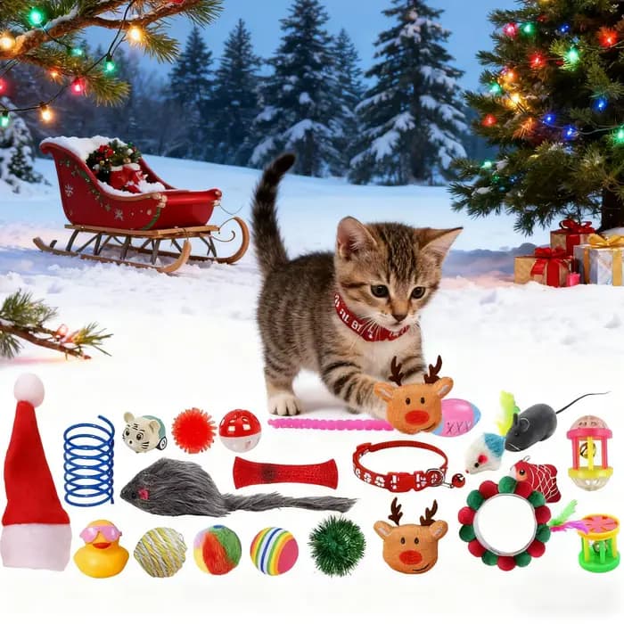 Calendrier de l'avent jouet pour chat 2025