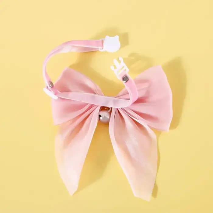 Collier à nœud papillon en ruban pour chat