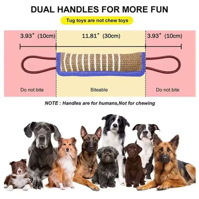 Jouet de traction pour chien en jute