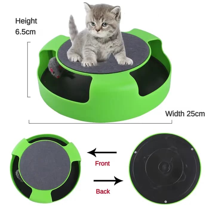 Jouet pour chat plateau tournant souris jouets interactif Intelligence piste d'entraînement jeux drôles chat griffoir jouet jouets pour animaux de compagnie accessoires