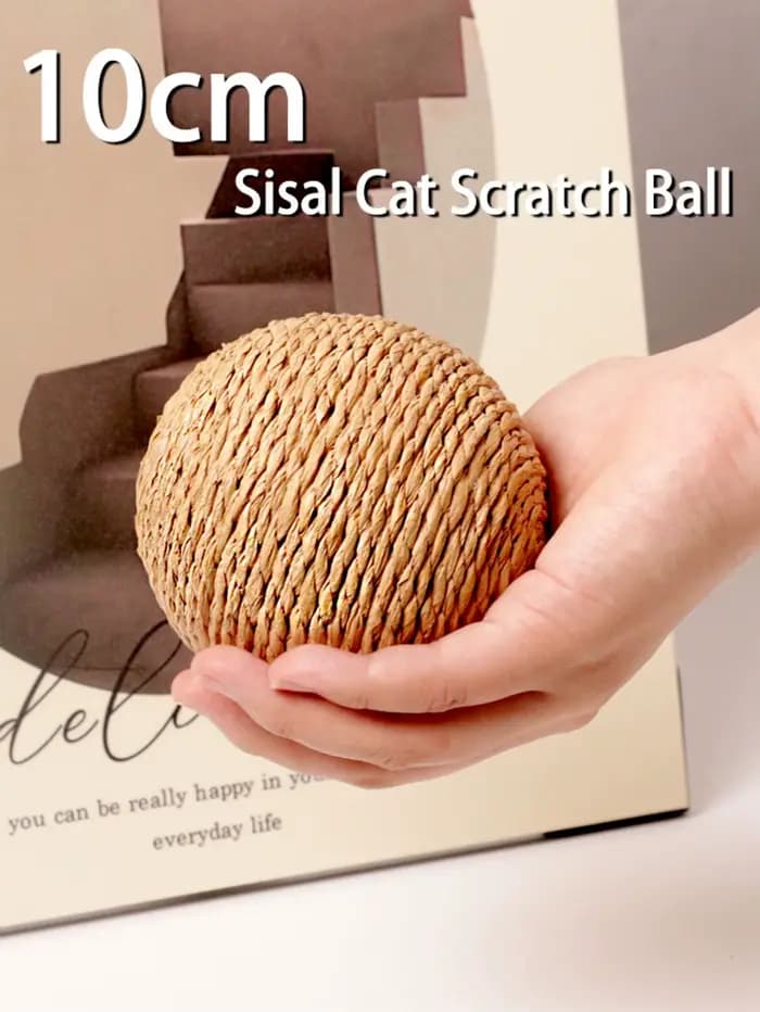 Balle à gratter interactive en Sisal pour chat