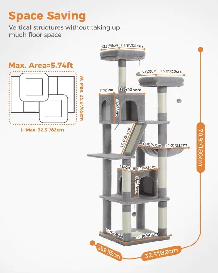 Grand arbre à chat pour intérieur
