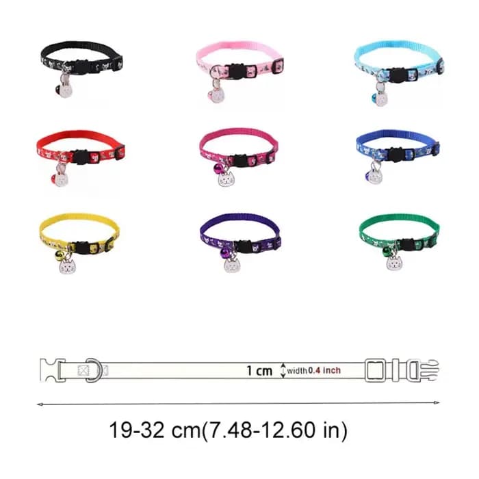 Collier réglable pour chat avec boucle de sécurité à dégagement rapide